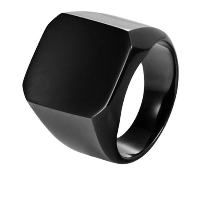 Men's Black Stainless Steel Eagle Wedding Band - 8mm Wide Viking Gothic Ring (Sizes 8-12), Non-Tarnish