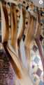 5 pieces blonde-golden single clip hair extension for girls. 