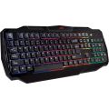 Backlit Pro Gaming Keyboard - Full 104-Key Tactile USB 2.0 Wired Keyboard with RGB LED Rainbow Backlight. 