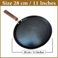 Hot Plate Non stick Tawa 30cm 33cm 36cm Hot Plate tawa Nonstick fry Pan Roti Tava Non-Stick induction Tawa Cookware set Paratha Pan Baking Wooden Handle Long Usage Non Stick Tawa for Chapatti & Dossa Naan Bread 11 inches 12 inches 13 inches. 