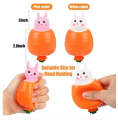 Carrot-Rabbit Squishy Anti Stress Funny ADHD Squeeze Toys Squishes Carrot Rabbit Fidget Toys Pop Up Squishy Rabbit in Carrot Stress Relief for Kids & Adult Tricky Funny Novelty Toy. 