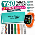 Y60 Smart Watch Sports Version | 7+1 Straps Stylish Watch Bands | Smart Watch for Men & Women | Fitness Sports & Daily Use. 
