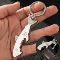 Metal Shark Bottle Opener Keychain Beer Opener Soda Drink Starter Portable Mini Bottle Opener Birthday Father's Day Gifts. 
