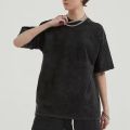 Unisex Custom Men's Street Acid Wash Oversized T-shirt Distressed Vintage Stone Washed Wash Tshirt. 