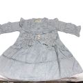 Baby Girls Cute Grey Dress Embroidery Shirt With Designing Trauser For 1 to 4 years. 