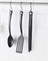 IKEA GNARP 3-piece kitchen utensil set, black Black Imported - Spoons Cooking & Serving Utensil, Ikea Kitchen Accessories, Ikea Kitchen Cooking Utensils Set, firm grip, stainless, scratch resistance, hang able, easy to place. 