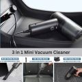 High Quality 3 in 1 Mini Car Vacuum Cleaner & Air Blower Cordless Handheld Auto Vacuum Cleaner for Car Interior, Home, Computer, USB Rechargeable Wireless Handheld Vacuum Cleaner Home Cleaning Tools. 
