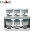 Discover PICAŃTE 2 tier condiment and spice rack with 6pcs double colour round jars n spoon 450ml.. 