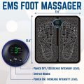EMS Foot Massager Microcurrent Pulse Pain Relief Massager Mat Portable Folding Feet Massage Pad Machine Promotes Blood Circulation, Relaxation, Stress Relief, Muscle Pain Relief at Home or Office ( 8 Modes , 19 Intensity Levels ). 