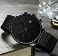 Watches CRRJU Unique Design Luxury Sport Wrist Watch Stainless Steel Mesh Strap Men's Fashion. 