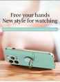 For Samsung Galaxy A03 Core Back Cover with Ring Holder Stand Plating Square Bumper Protective Case Camera Lens Protection Soft Silicone Shockproof Mobile Phone Cases. 