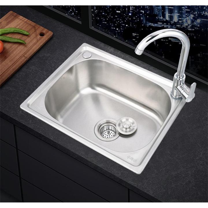SA Kitchen Sink Bowl machine made Stainless Steel KitchenBar Sink Silver (60*45)