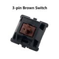 For Cherry MX Mechanical Keyboard Switch Black Red Brown Cyan Green Cream Speed Axis Switch 3Pin RGB For Cherry Switch. 
