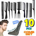 10PCs Multi-Professional Salon Hair Comb Set Gentle Vibrant Color Hair Combs - Easy to Style,Hairdressing Combs Set For Women And Men with Comfortable Handle. 
