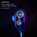 Earphone Super 4D Bass Double Speaker Wired Earphones with Mic Sport Headset Online Class Headphones (3.5mm Interface). 