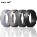Men Silicone Rings Hypoallergenic Flexible Sports Antibacterial Wedding Rubber Bands 8mm Food Grade FDA Silicone Finger Ring. 
