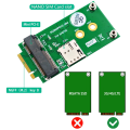 M.2 Key B to Mini PCI-E Adapter for 5G 4G 3G LTE GSM Module with NANO SIM Card Slot. 