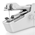 White Mini Portable Handy Sewing/Stitch Machine - Handheld Electric Stitch Tool for Home & Travel Use - Ideal for Kids & Adults Clothing, Fabric Needlework - Battery-Powered (4 AA Not Included). 