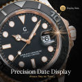 Getups - Luxury and Stylish Watch for Men - Rotatable Bezel - Adjustable Rubber Strap - Heavy Weight Wtches with Branded Box - Casual & Businesses Wear - Stainless Steel & Shockproof Case - Men' Accessories. 