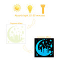 1Set EID Mubarak Blue Light Luminous Wall Sticker Ramadan Star Moon Glow Decoration Islamic Muslim Festival Children Room Decor. 