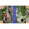 Handmade Artificial Bird nest, with Bird Egg Decorative Nest, excellent Decor BIRD Houses for inside cage and Outside Hanging Nesting Clearance Hand Woven Natural Humming Bird Nest Hut for Window Home Garden Outdoor Decoration. 