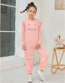 Girls 2 Piece Outfits Stylish Tracksuit Full sleeve T-shirt and Trouser Kids Clothing Sets. 