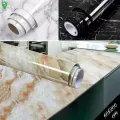 60cm × 200cm Self Adhesive Black / White Marble Sheet for Kitchen - Anti Oil and Heat Resistant Wallpaper. 