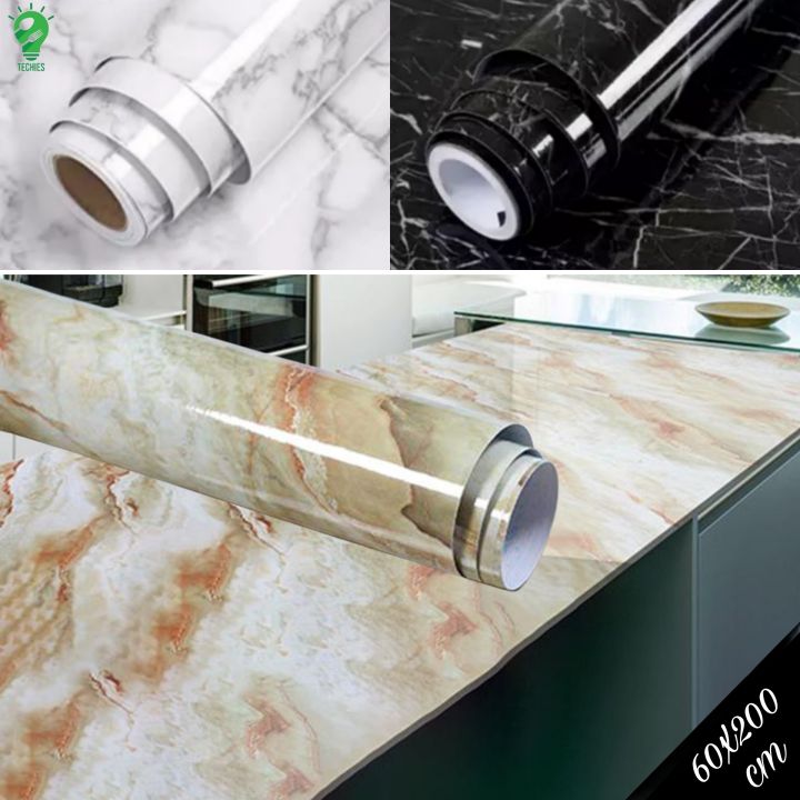 60cm%20%C3%97%20200cm%20Self%20Adhesive%20Black%20/%20White%20Marble%20Sheet%20for%20Kitchen%20-%20Anti%20Oil%20and%20Heat%20Resistant%20Wallpaper%20-%20Image%202