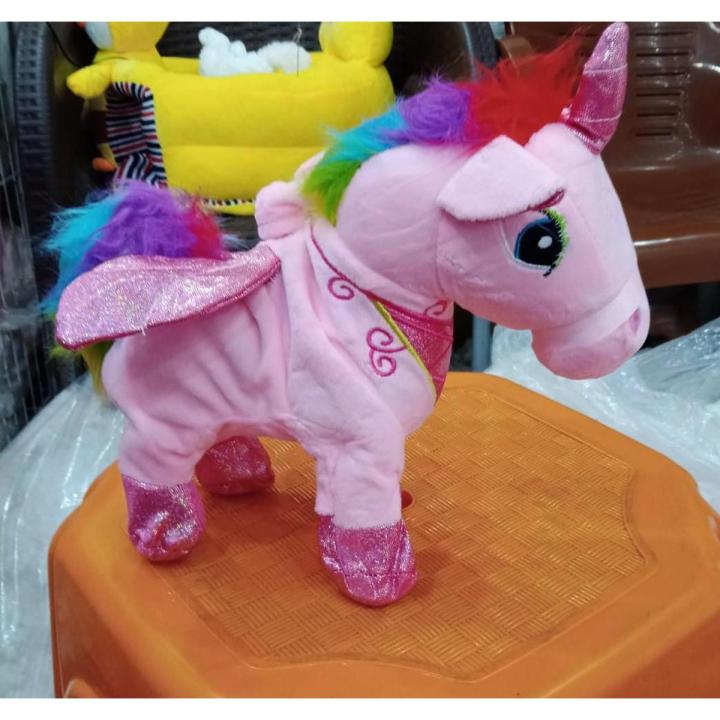 Stuff Plush Unicorn Toy Stuffed Soft Plush Musical Walking Toy For Kids