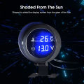 2 in1 12V / 24V Car Water Temperature Meter Thermometer Voltmeter Gauge Temp Car Accessories LED Digital Car Truck Water Temp Gauge Temperature Sensor Temperature Motor Voltmeter Volt Voltage Meter. 