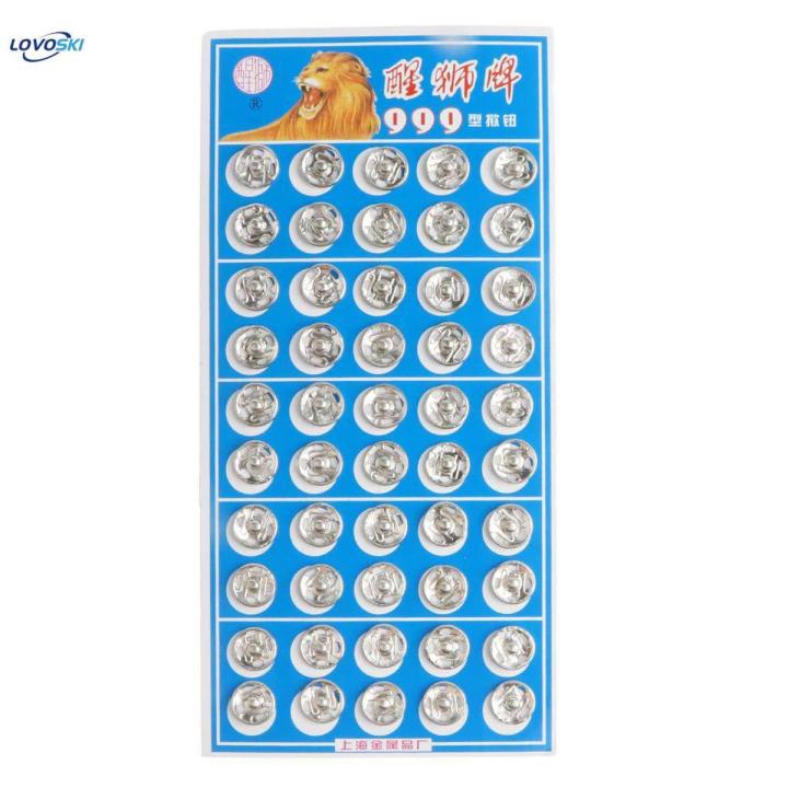 100 set Studs Buttons Snap Fasteners Sew On Closing Dress