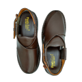 Punto Zero Brown Leather Peshawari Chappal. 