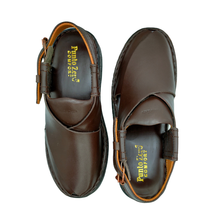 Punto%20Zero%20Brown%20Leather%20Peshawari%20Chappal%20-%20Image%208