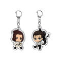 Anime Levi Ackerman Eren Jaeger Keychain Cosplay Pendant Key Chain Key Ring Men Women  Gifts. 