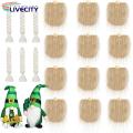 Party Photo Props Kit 18-piece Dwarf Beard Braid Set for Diy Gnome Dolls Faux Fur Beards with Wood Ball Nose Christmas Gnome Doll Craft Supplies Diy Dwarf Decoration Kit. 