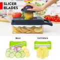 16-in-1 Multifunctional Vegetable Cutter & Chopper | Manual Slicer, Dicer, Grater & Peeler for Fruits, Onion, Potato & Cheese | Easy Kitchen Use. 
