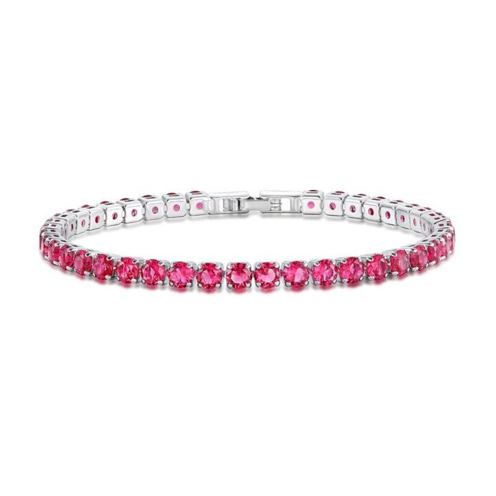 【Hengli jewelry story】BRAVEKISS 5 Color Fashioh Luxury Crystal Tennis Bracelet Zircon Beads Bracelet Bangle Chains Strand Bracelets for Women BUB0097