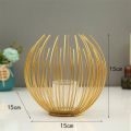 Metal Golden Candle Holder Candle Stick Holders Iron Art Geometric Candle Stand For Home Decor Table Centerpiece Wedding Party. 