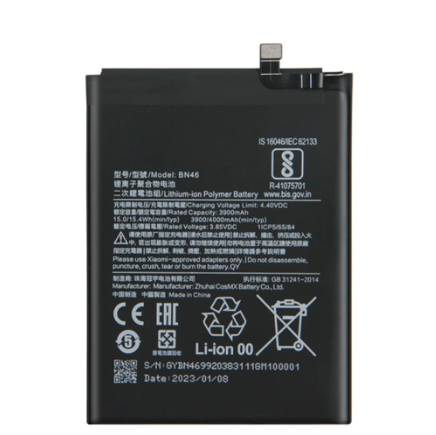 Redmi%20Note%208%20/%20Note%208T%20/%20Note%207%20Battery%20Replacement%20BN46%20Battery%20with%204000mAh%20Capacity%20,%20Black%20-%20Image%203