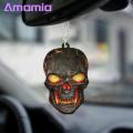 Amamia Car Hanging Decor Color Printing Halloween Skull Car Hanging Ornament. 