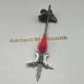 Toy model handicrafts ancient Chinese generals gold 22 cm piercing heaven halberd Wolong's demise Lu Bu game peripherals Buried Buzie. 