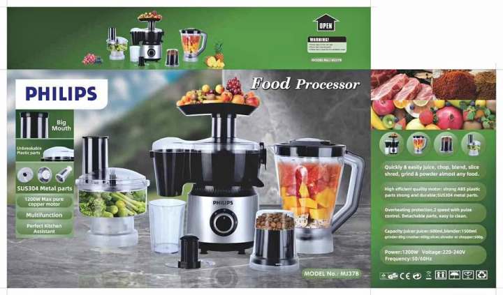 Philips Food Factory/Food processor Unbreakable Jug - Juicer/Blender - Grinder Meat Chopper - Multi Pro, Prfessional Kitchen Chef All in 1