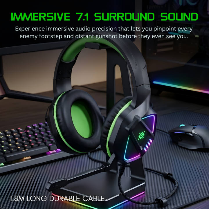RAZOR%20-%20RGB%20Gaming%20Headphones%203.5mm%20With%20USB%20Earphone%20Surround%20Stereo%20Headphone%20for%20PC,%20PS4,%20Xbox%20One,%20Ergonomic%20Design%20Over%20Ear%20with%20Mic%20Professional%20Headset%20For%20Gaming%20-%20One%20Click%20Pick%20-%20Image%204