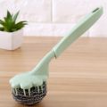 Stainless Steel Scrubbers with Handle Flower Shaped Cleaning Brush Steel Scrubbers Dish /Coffeemaker/Sink Brushes Kitchen Cleaning Tool. 