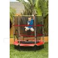 55" Kids Trampoline with Safety Net and Red Cover Garden Outdoor. 