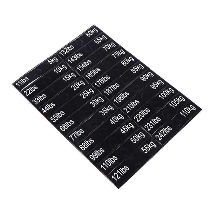 1Sheet Gym Equipment Weight Sticker Labels Power Equipment Label WANNA