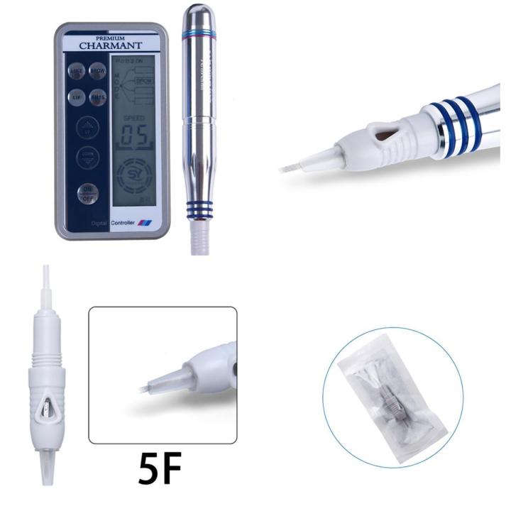 10 pcs 5F Charmant 8mm Screw Microblading tattoo Cartridge Needles Permanent Makeup Machine Pen 2020 Charme Princess Tattoo Needles(Only needles without machines)