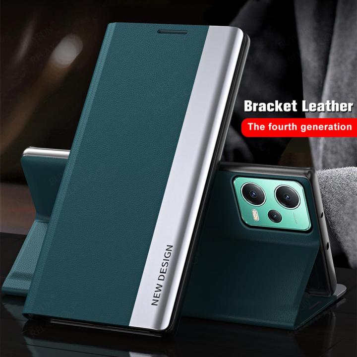 For Xiaomi Redmi Note 12 4G Case Luxury Leather Magnetic Stand Flip Fundas for Xiaomi Redmi Note 12 4G Luxury Wallet Stand Book Cover Phone Coque Magnetic Bag Multi-color options