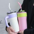 800ml Insulated Stainless Steel Travel Mug with Handle & Straw – Double Wall Vacuum Coffee Tumbler with Lid for Home, Office & Outdoor Use. 
