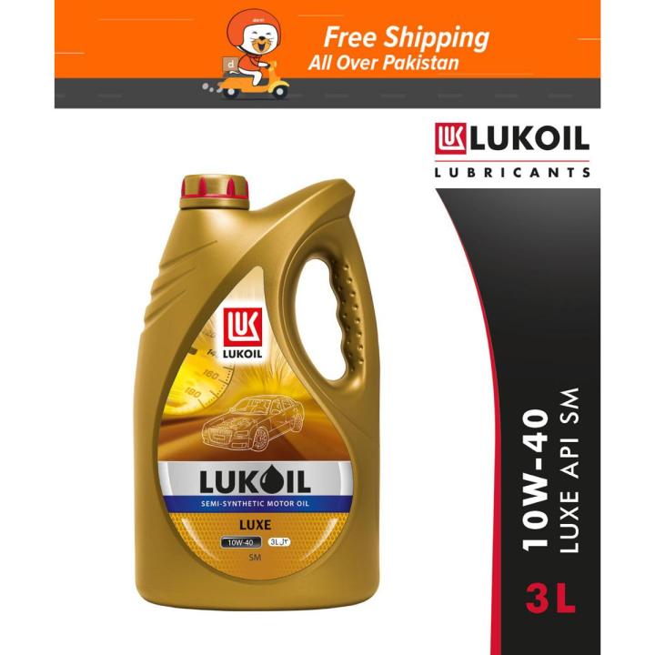 LUKOIL LUXE 10W-40, API SM (3L) 3 Liter Car Gasoline Engine Petrol Engine Motor Oil Engine Oil Lubricant Mobil Oil
